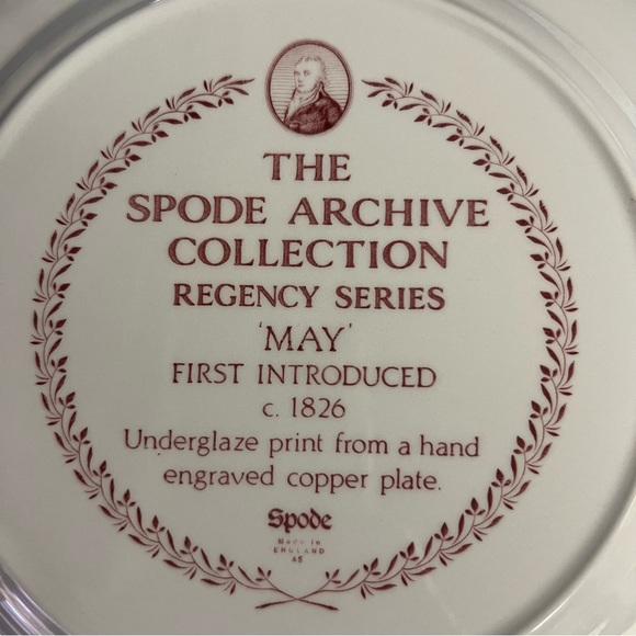 Spode Archive Collection-Regency Series-Collectible plate, 11 inch titled “May” - Picture 7 of 7